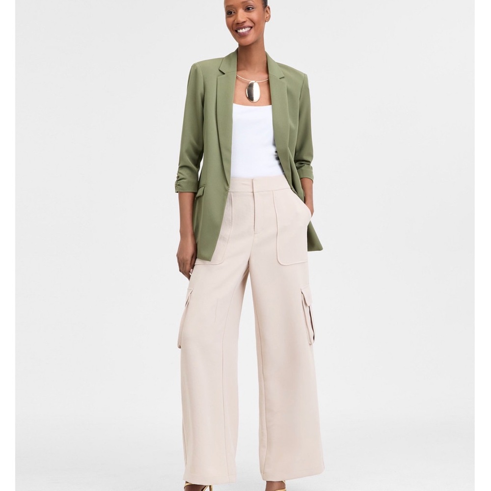 INC International Concepts Cream Wide-Leg Pants